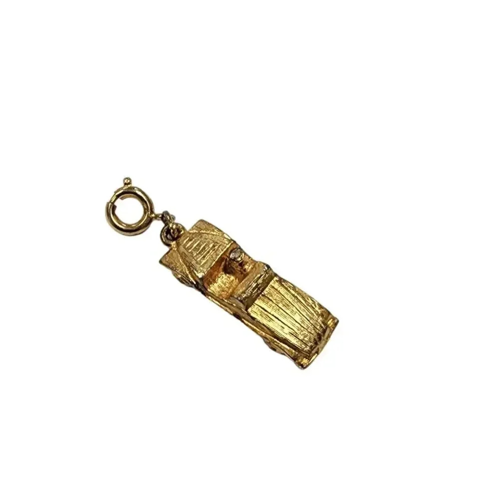 Vintage Gold Car Pendant Necklace